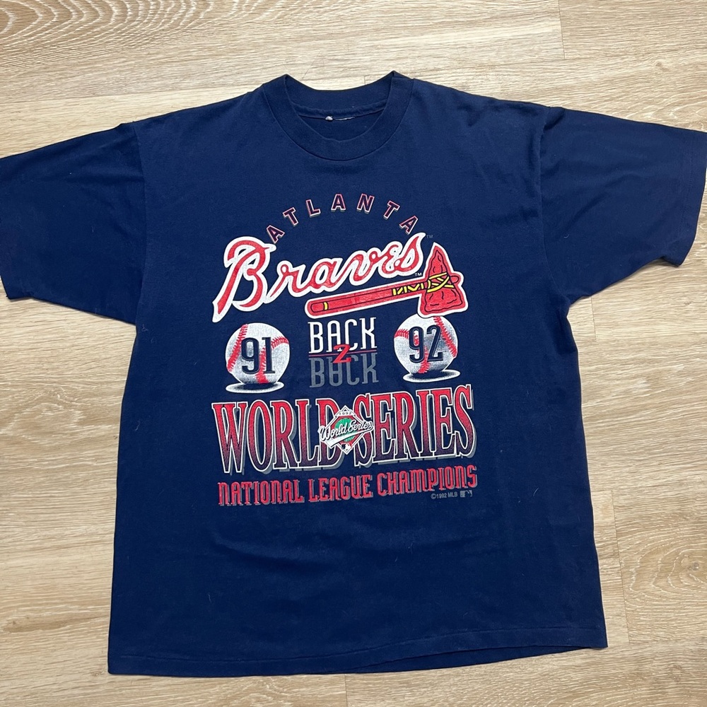 Vintage Braves back to back World Series NL champions shirt